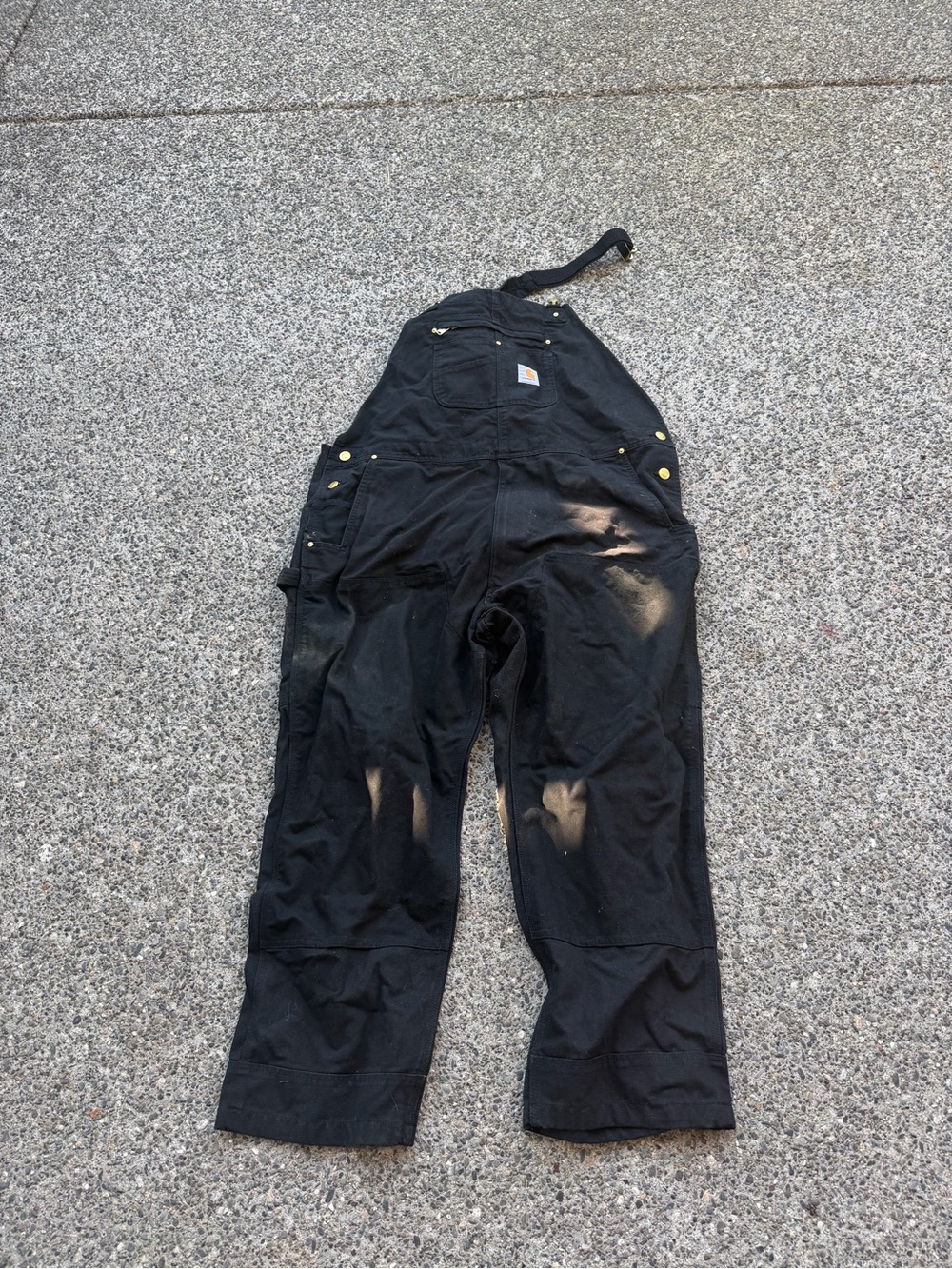 Carhartt Black Men's Canvas Work Overalls